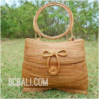 unique handwoven full handmade natural ata grass handbag bali